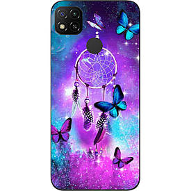 Чохол силіконовий для Xiaomi Redmi 9C з картинкою Метелики і оберіг