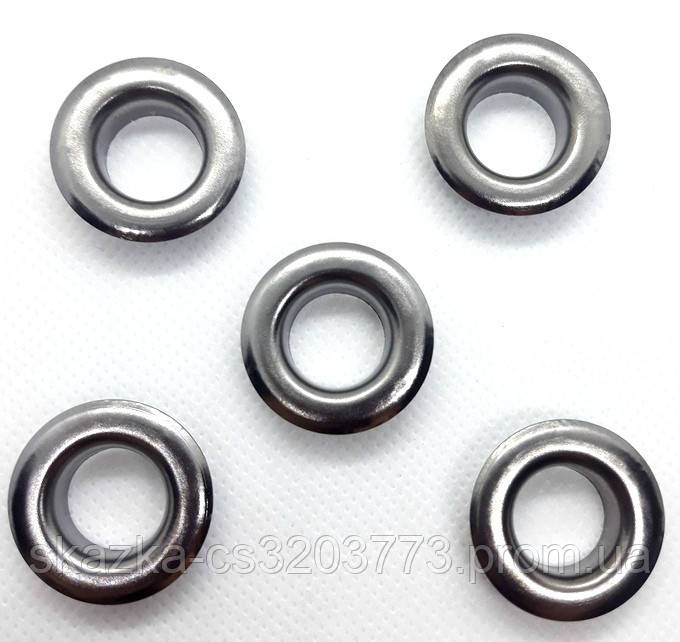 Люверс 13 мм темний нікель (50 шт/уп), фото 1