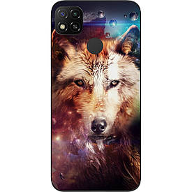 Чохол силіконовий для Xiaomi Redmi 9C з картинкою Космічний вовк