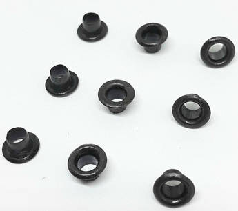 Люверы канцелярські 3.5 мм. Люверси для шнурків. Чорний (5000 шт/уп)