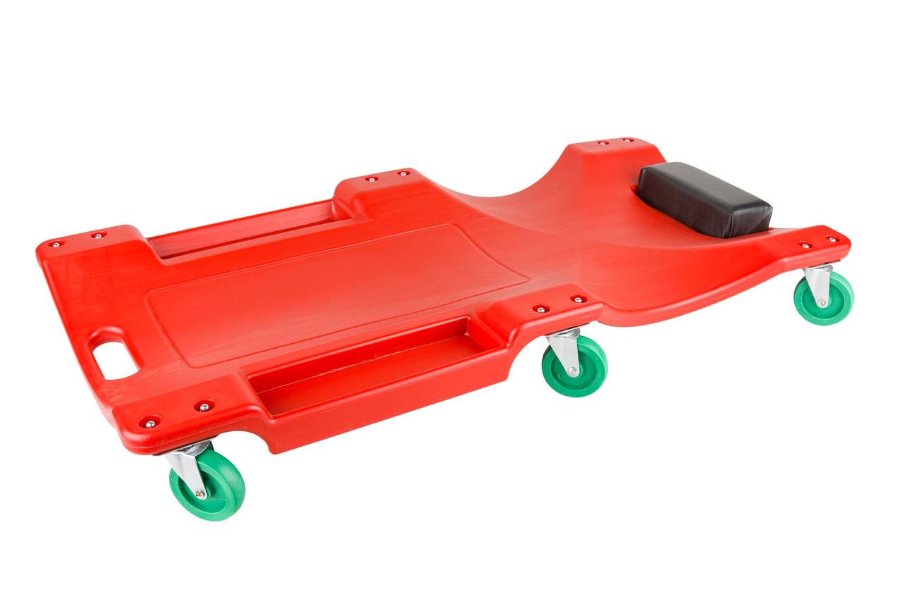 Лежак підкатний пластиковий для автослюсаря Max Польща 90см