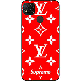 Бампер силіконовий для Xiaomi Redmi 9C з малюнком Supreme