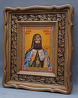 Кіот з різьбленим позолоченим рамою., фото 5