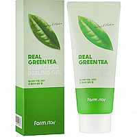 Пілінг-гель для обличчя з екстрактом зеленого чаю Farmstay Real Green Tea Clear Peeling Gel 100 мл