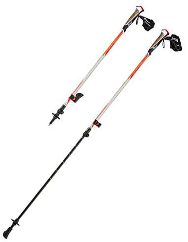 Палиці для ходьби і гірського трекінгу CRIVIT® FX-Carbon для скандинавськой ходьби (карбонові) Orange