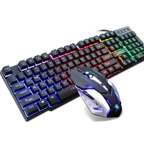 Ігрова клавіатура з динамічною RGB-підсвіткою і мишкою PETRA MK1