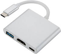 ХАБ адаптер USB Type C USB 3.0 - 3 шт. и USB-C (Новый)
