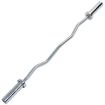 Гриф 1,2 м,d-50 мм, г.d-25 мм,8 кг, без замків штанги Олімпійський W-подібний Record з підшипником