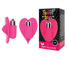 ВІБРОМАССАЖОР L 80 мм ширина 55 мм, колір рожевий