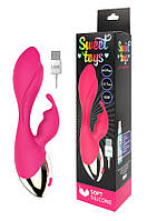 ВІБРОМАССАЖОР L робочої частини 115 мм D 39 мм, 10 режимів вібрації, колір яскраво-рожевий 