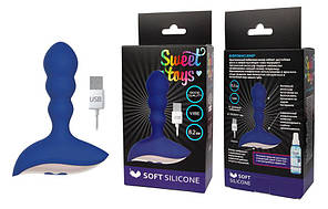 ВІБРОМАССАЖОР L 82 мм D 23x26x31 мм, 10 режимів вібрації, колір синій