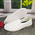 Жіночі білі мокасини, перфоровані, повітропроникні. Украина., фото 2
