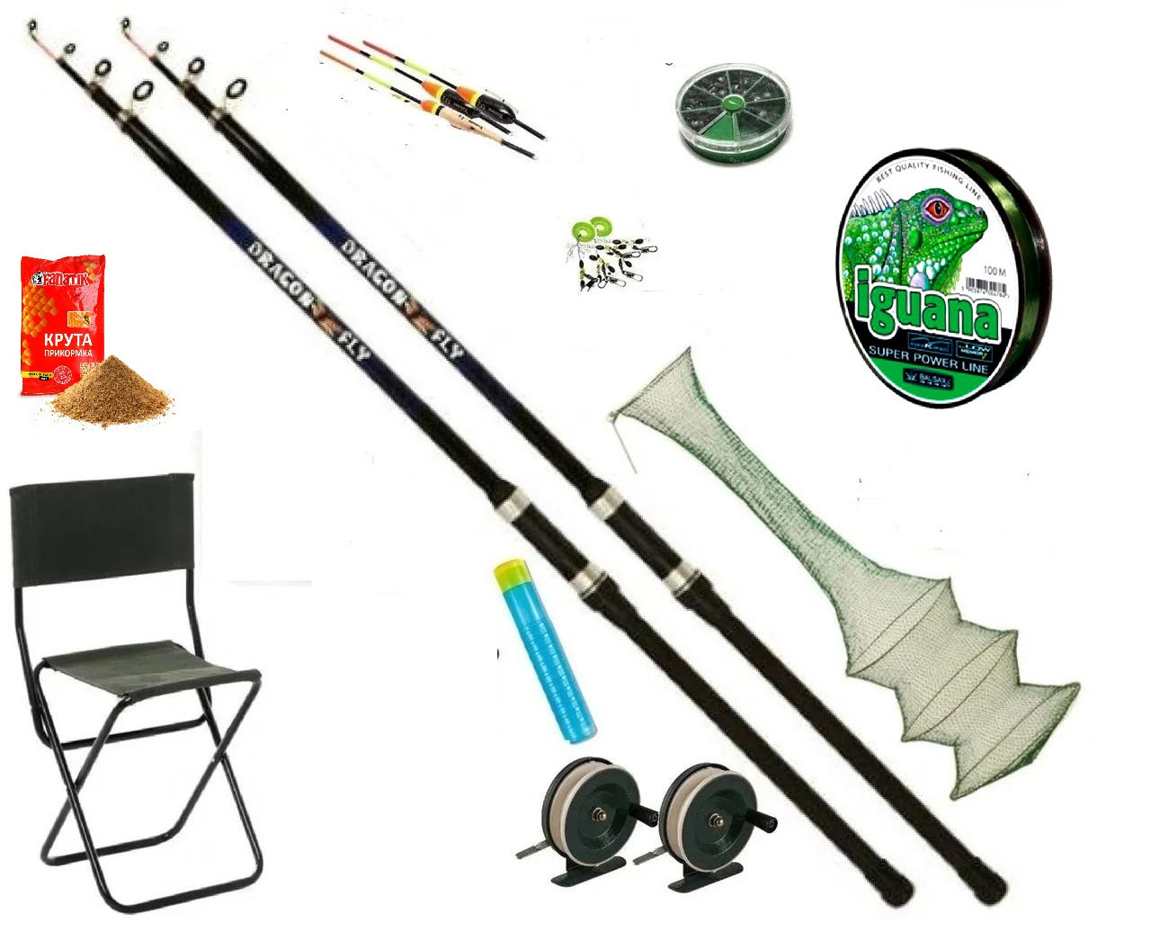 Рибальський набір "Поплавцевий" 11 в 1 у зборі + Подарунок!, фото 1