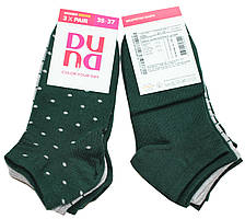 Шкарпетки жіночі та підліткові, набір 3 пари, зелені/сірі, р. 21-23, Дюна