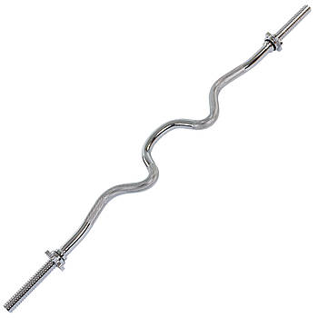 Гриф (l-1,2 м, d — 28 мм, вага 7 кг, замок гайковий) для штанги Класичний Z-подібний