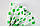 Помпон із тішью, білий в зелений горох, 25 см, фото 3