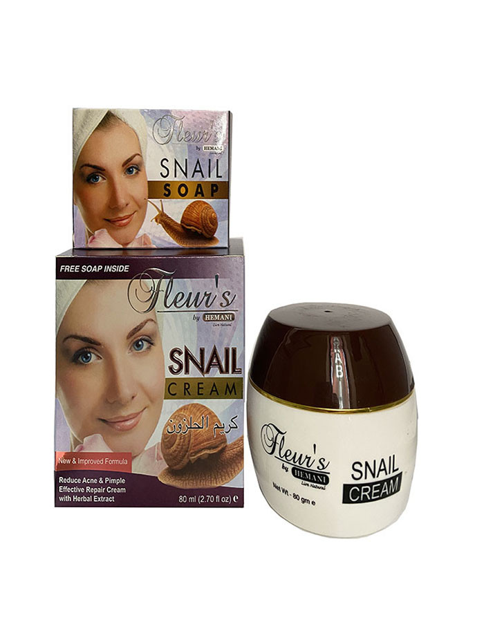 Крем Hemani Fleurs Snail cream проти зморщок із муцином равлика 80 грамів