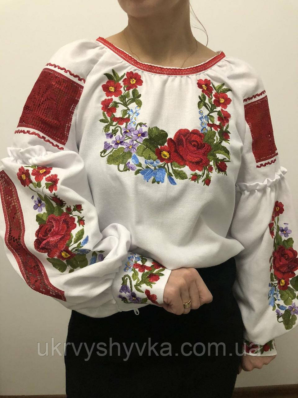 Блузка святкова "Трояндова"