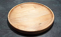Тарелка 29 см для подачи блюд деревянная ясень