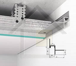 Профіль тіньового шва з LED-підсвіткою- ACT-14/12 без покриття, фото 2