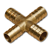 З'єднувач Х-подібний (хрестовина) для шланга 
4 х 6 мм, латунь, SE1-2K06