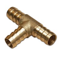 З'єднувач Т-подібний (трійник) для шланга 
3 х 6 мм, латунь, SE1-2T06