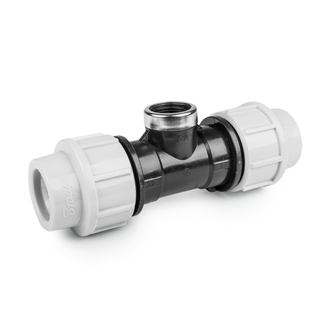 Трійник для труб PE 20 мм / РВ 3/4", PN16, DSRA16T20F34, фото 1