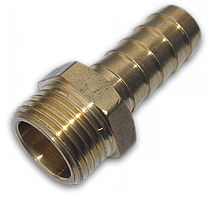 Адаптер з ніпелем під шланг 13 мм, РЗ 1/2", 
латунь, GEKA, GK75/1SK