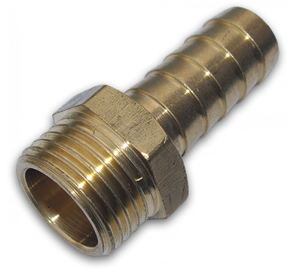 Адаптер з ніпелем під шланг 25 мм, РЗ 3/4", 
латунь, GEKA, GK76/4SK