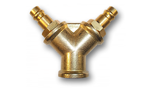 Двійник зі штуцерами "тато", РВ 3/8", латунь, 
SP028