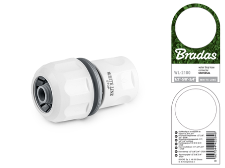 Конектор STOP УНІВЕРСАЛЬНИЙ 1/2", 5/8", 3/4", WHITE
LINE, WL-2180, фото 3