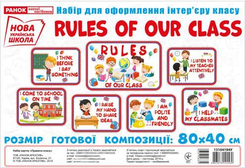 1 – 2 клас. НУШ Набір карток Правила нашого класу, Ранок, фото 1