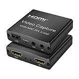 Зовнішня карта HDMI в USB 2.0 відеозахоплення з мікрофонним входом та виходом на навушники, пристрій відео оцифрування ( HDMI, фото 3