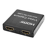 Зовнішня карта HDMI в USB 2.0 відеозахоплення з мікрофонним входом та виходом на навушники, пристрій відео оцифрування ( HDMI, фото 5