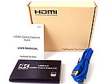 Зовнішня карта відеозахоплення 4K HDMI в USB 3.0 з мікрофонним входом і виходом на навушники, пристрій відео оцифрування (4K HDMI, фото 6