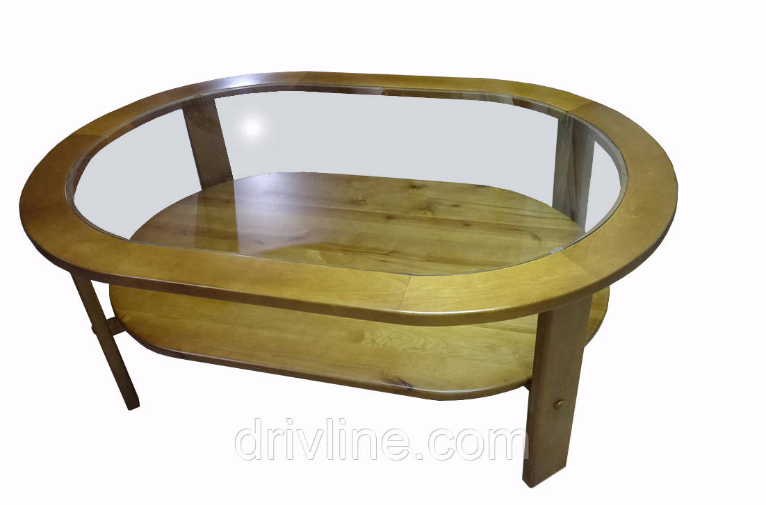 Стіл журнальний зі скляною стільницею "Овал", фото 1