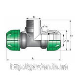 Трійник із зовнішньою різзю 25X3/4". Фітинги IRRITEC, фото 6