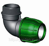 Коліно із зовнішньою різзю 40х1" 1/4. Фітинги IRRITEC, фото 4