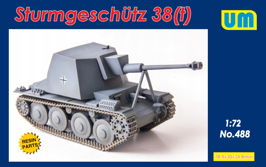 Пластикова модель 1/72 UM 488 німецька САУ Sturmgeschutz 38(t)