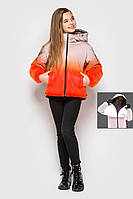 Светоотражающая куртка для девочек демисезонная весенняя осенняя Кора Ультра - оранж на весну осень 140