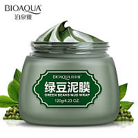 БЕЗ КОРОБКИ! Грязевая маска для лица c зелеными бобами Мунг Bioaqua Green Beans Mud Wrap 120гр