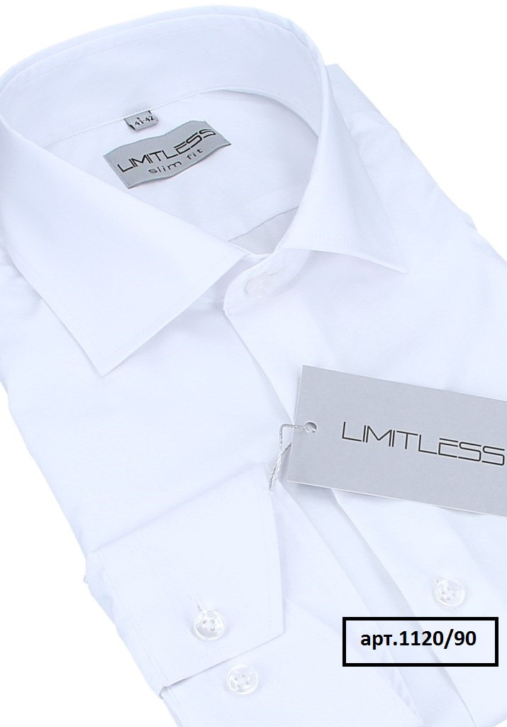 Чоловіча сорочка білого кольору "Limitles" slim