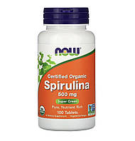 Now Foods Spirulina 500 mg, 100 таблеток