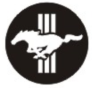 Захисні ковпачки на ніпеля Ford Mustang (Форд Мустанг) 4 шт Ч/Б Сріблясті, фото 3