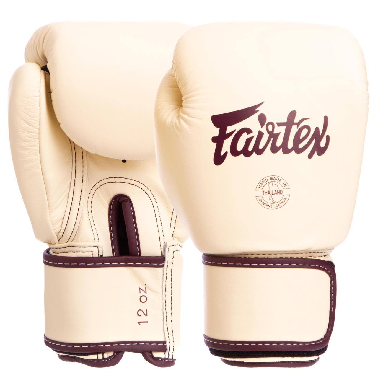 Рукавички боксерські шкіряні на липучці FAIRTEX BGV16 (р-р 10-14oz, кольору в асортименті)