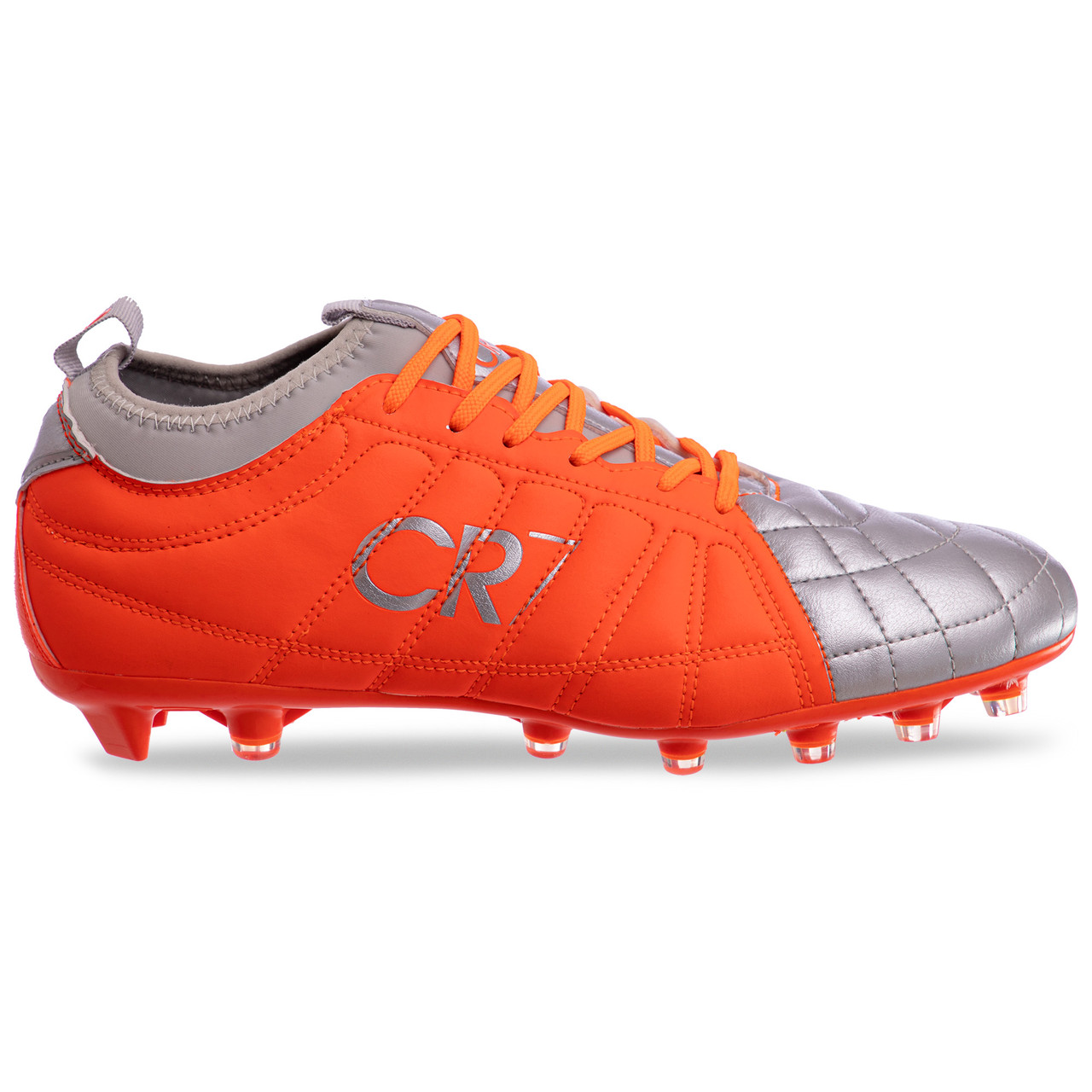 Бутси футбольне взуття з носком 191261-3 R.ORANGE/SILVER розмір 40-45 (верх-TPU, жовтогарячий-срібний)