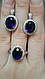 Срібний комплект з синім каменем Бульвар, фото 2