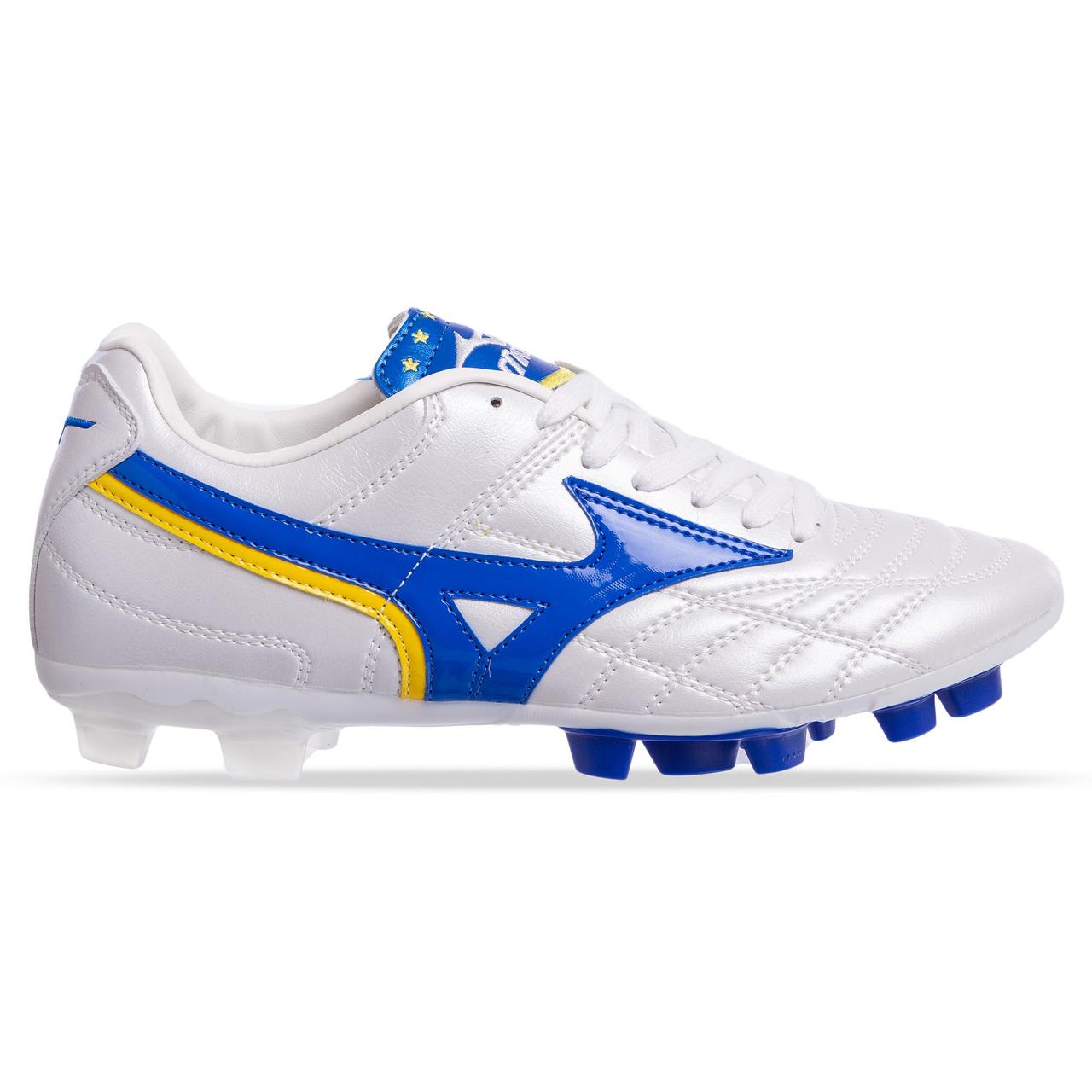 Бутси футбольне взуття MIZUNO OB-0836-BKR розмір 41-45 білий-синій