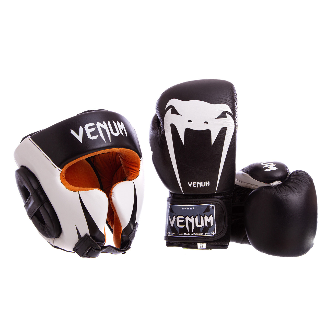Комплект для боксу (шолом, рукавички) VENUM GIANT BO-6652-8315 розмір M-XL, 10-12oz кольору в асортименті