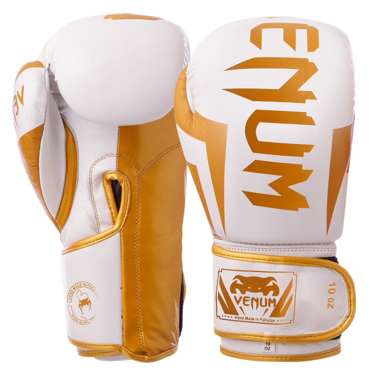 Рукавички боксерські шкіряні на липучці VNM ELITE VL-8291 (р-р 10-12oz, кольору в асортименті)